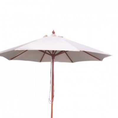 White wooden beach umbrella