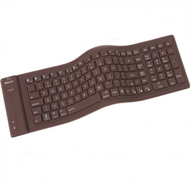 Waterproof foldable silicone wireless bluetooth keyboard