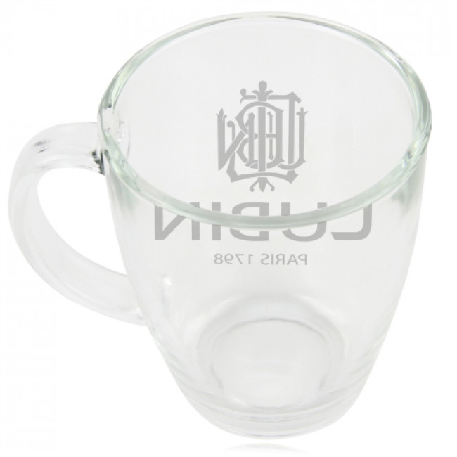 Frosted Bam Handled Glass Cup