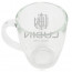 Frosted Bam Handled Glass Cup