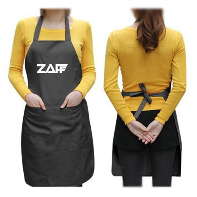 Black Apron With Two Pockets