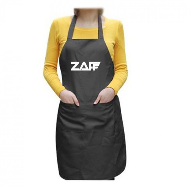 Black Apron With Two Pockets