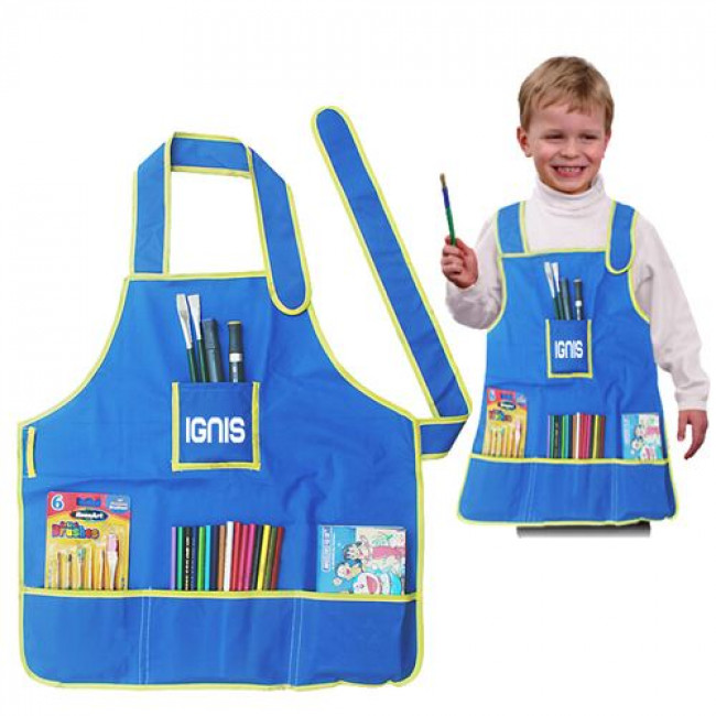 Childrens Craft Apron With 4 Pockets