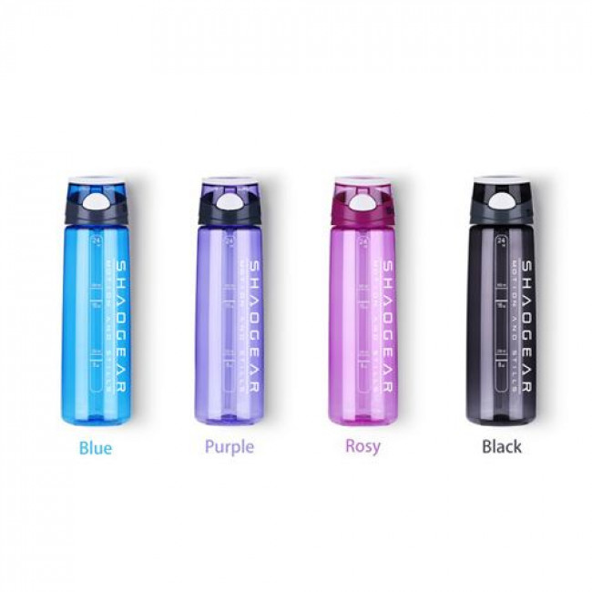 Transparent Sports Water Bottle With Straw