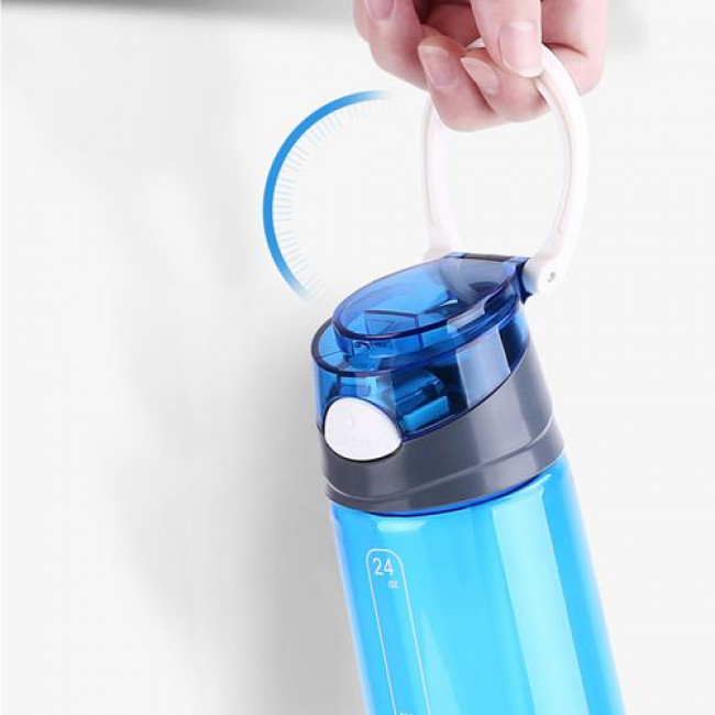 Transparent Sports Water Bottle With Straw