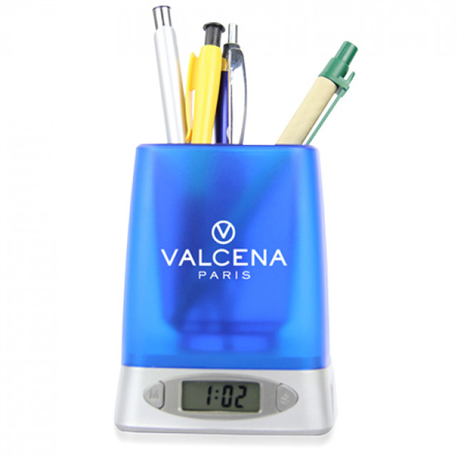 Ace Pen Holder With Time And Alarm