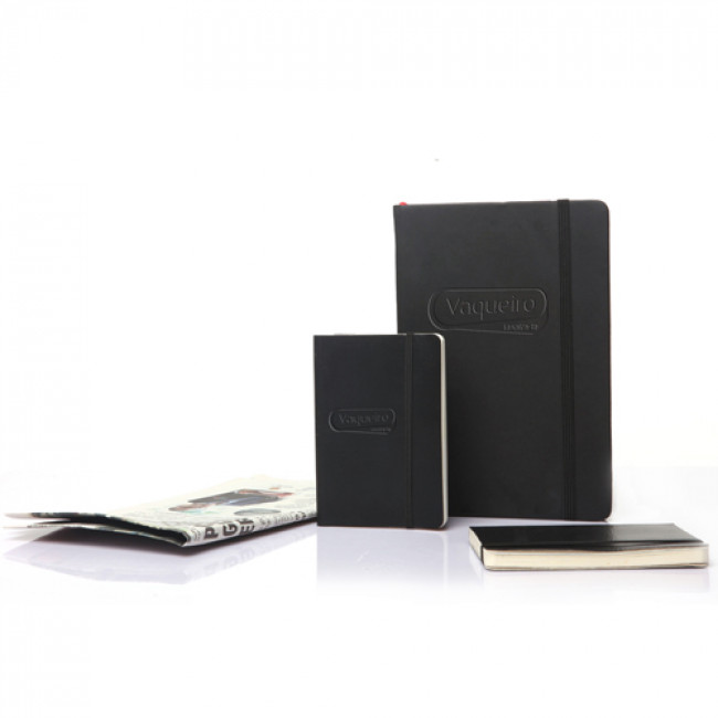 Leather Loose-Leaf Jotter With Elastic Closure