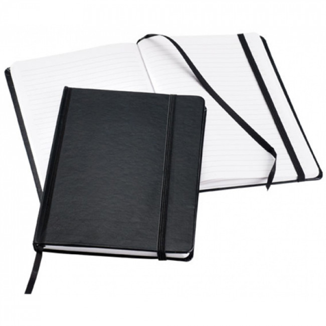 Leather Loose-Leaf Jotter With Elastic Closure