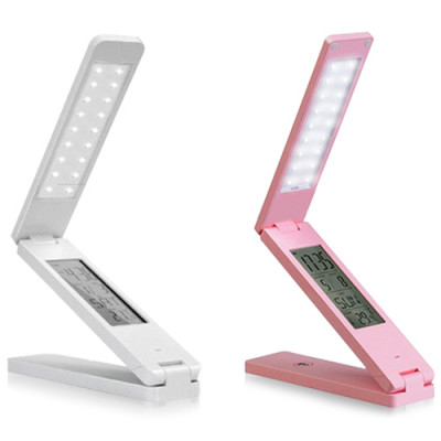 Foldable LED Lamp With Clock