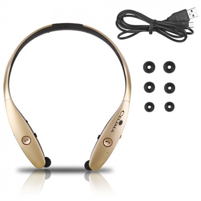 Retractable Wireless Bluetooth Stereo Headset