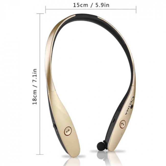 Retractable Wireless Bluetooth Stereo Headset