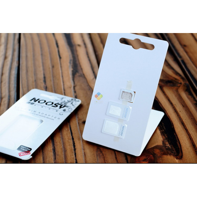 3 en 1 accesorio para teléfono móvil doble adaptador de tarjeta micro sim