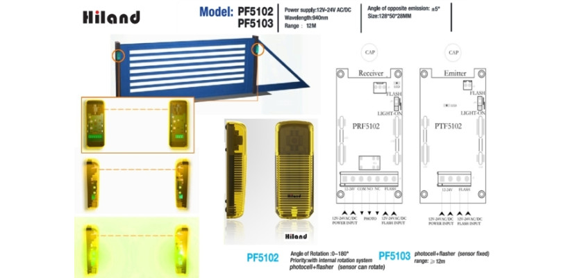 Photocell with flash LED